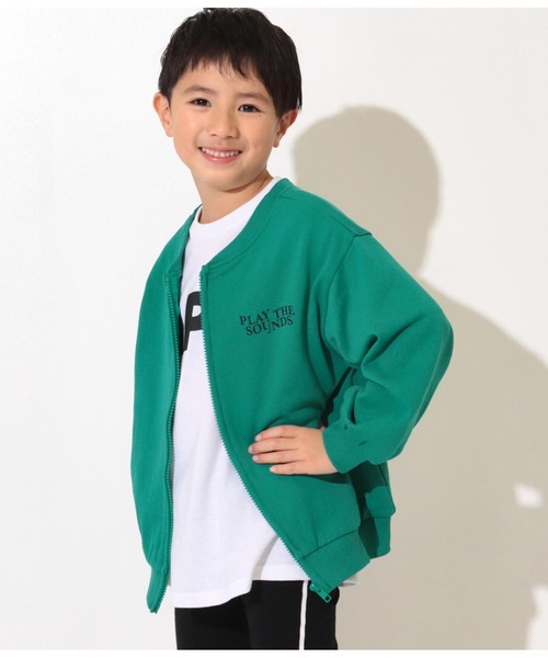 ANAP kids（アナップキッズ）の「前後2WAYフォトプリントブルゾン【親子お揃い】（スウェット・キッズ・ブラック/ライトグレー/グリーン・110cm/120cm/130cm）」の19枚目の写真