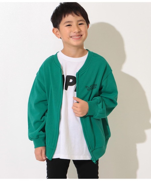 ANAP kids（アナップキッズ）の「前後2WAYフォトプリントブルゾン【親子お揃い】（スウェット・キッズ・ブラック/ライトグレー/グリーン・110cm/120cm/130cm）」の18枚目の写真