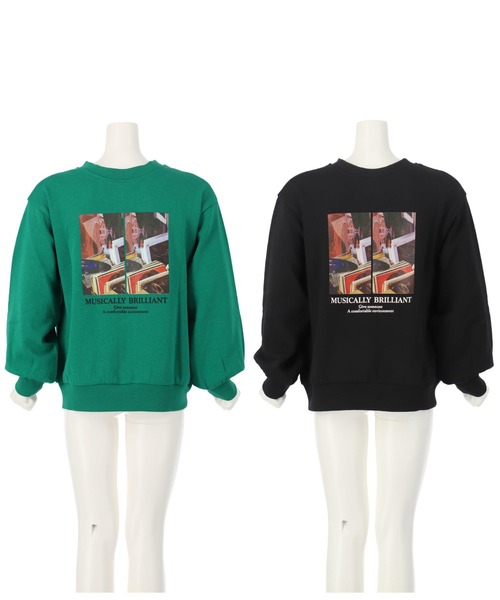 ANAP kids（アナップキッズ）の「前後2WAYフォトプリントブルゾン【親子お揃い】（スウェット・キッズ・ブラック/ライトグレー/グリーン・110cm/120cm/130cm）」の8枚目の写真