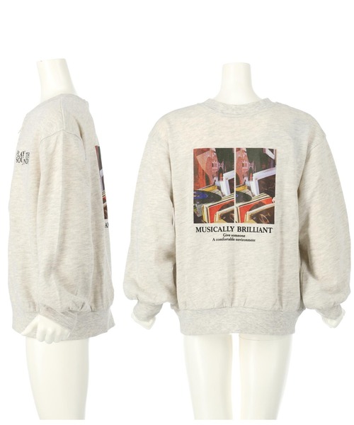 ANAP kids（アナップキッズ）の「前後2WAYフォトプリントブルゾン【親子お揃い】（スウェット・キッズ・ブラック/ライトグレー/グリーン・110cm/120cm/130cm）」の10枚目の写真