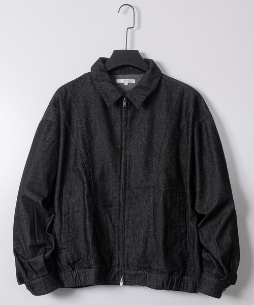 JOHN'S CLOSET（ジョンズクローゼット）の「【13】カーブデザイン ジップアップジャケット/ブルゾン セットアップ展開有り（ブルゾン・メンズ・グレー/ブラック/サックスブルー/ブルー/ブラック系2/ブラック系1/ブラウン/インディゴブルー・LARGE/MEDIUM）」の4枚目の写真