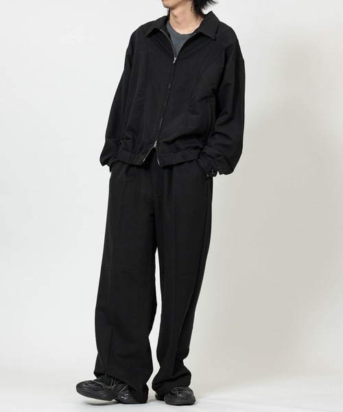 JOHN'S CLOSET（ジョンズクローゼット）の「【13】カーブデザイン ジップアップジャケット/ブルゾン セットアップ展開有り（ブルゾン・メンズ・グレー/ブラック/サックスブルー/ブルー/ブラック系2/ブラック系1/ブラウン/インディゴブルー・LARGE/MEDIUM）」の17枚目の写真