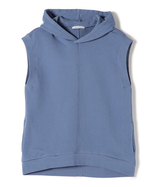 SHIPS Days（シップスデイズ）の「SHIPS Days:〈洗濯機可能〉オーバーダイ 裏毛 ノースリーブ フーディー（パーカー・レディース・オフホワイト/オレンジ/ブルー・ONE SIZE）」の3枚目の写真