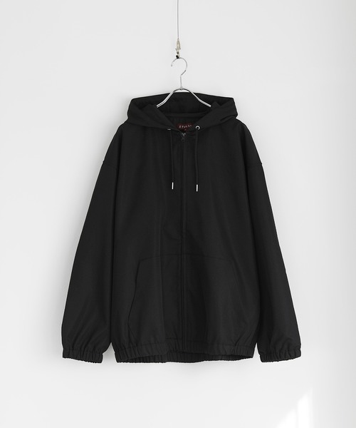ETELIO（エテリオ）の「スムースツイル ジップアップフーデットジャケット（ブルゾン・メンズ・チャコール/ベージュ/ブルー/ブラック・S/M/L）」の18枚目の写真