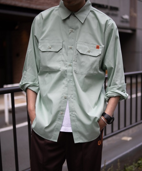 UNIVERSAL OVERALL(ユニバーサルオーバーオール)の「ワーカーシャツ / ワーカーズシャツ / ビッグシャツ / WORKER's SHIRT(シャツ/ブラウス・メンズ・ブラック/ベージュ/セージグリーン・M/XL/L)」の18枚目の写真