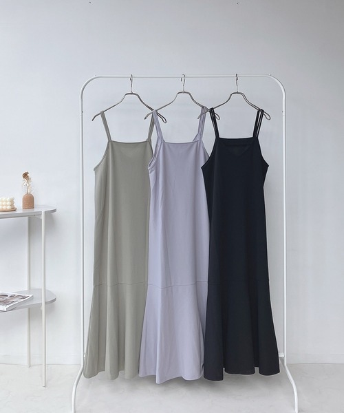 AS KNOW AS plus（アズノゥアズプラス）の「○前後OK!! マーメイドキャミワンピース（ワンピース・レディース・ブラック/サックスブルー/ライトグリーン・FREE）」の6枚目の写真