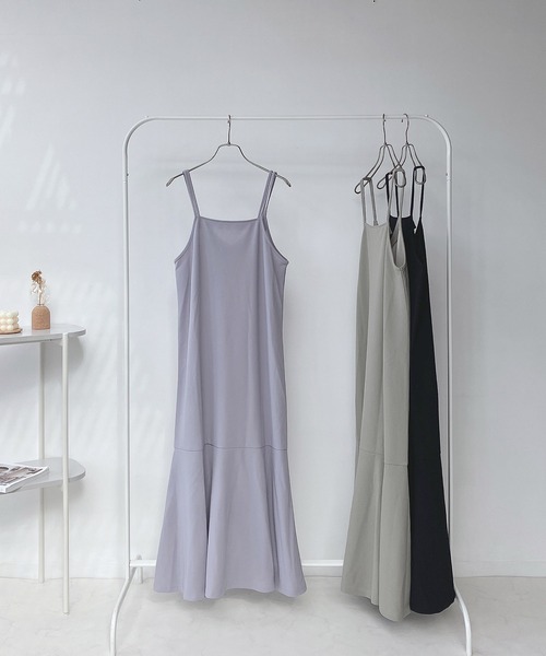 AS KNOW AS plus（アズノゥアズプラス）の「○前後OK!! マーメイドキャミワンピース（ワンピース・レディース・ブラック/サックスブルー/ライトグリーン・FREE）」の15枚目の写真