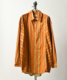 ATELANE/ストライプ切替ルーズシルエットレギュラーシャツ