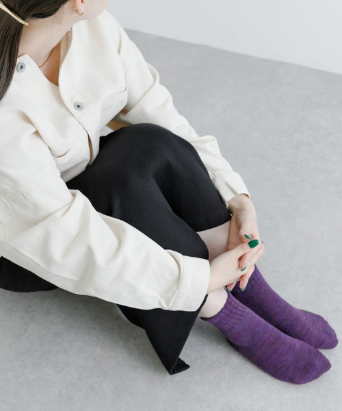 URBAN RESEARCH(アーバンリサーチ)の「『UR TECH』ミックスカラーリブソックス(ソックス/靴下・レディース・ブラック/イエロー/パープル・22/24)」の16枚目の写真