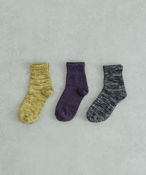 URBAN RESEARCH(アーバンリサーチ)の「『UR TECH』ミックスカラーリブソックス(ソックス/靴下・レディース・ブラック/イエロー/パープル・22/24)」の8枚目の写真