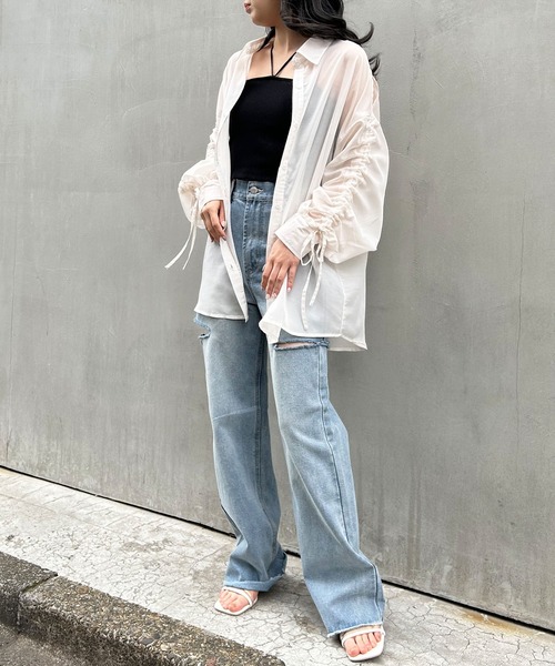 INGNI（イング）の「ホルターネックリブキャミ（キャミソール・レディース・オフホワイト/その他/ブラック/その他8・M）」の10枚目の写真