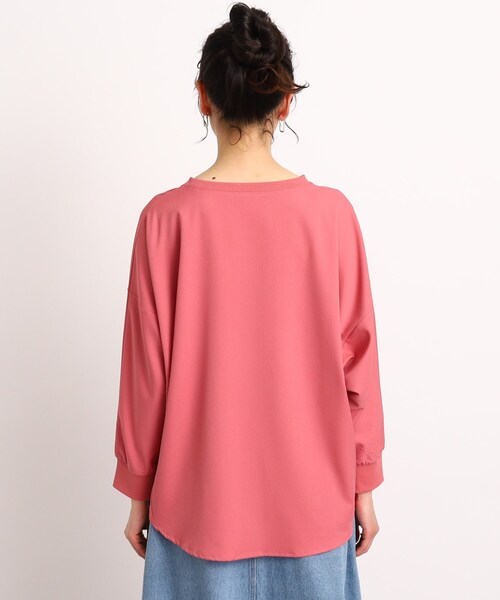 DRESKIP（ドレスキップ）の「◆【さらりと綺麗シルエット】イージーケア リブ切替ドルマンブラウス（シャツ/ブラウス・レディース・グリーン/ピンク系/黄緑系/レモンイエロー/ライトベージュ/ブラック・00）」の9枚目の写真