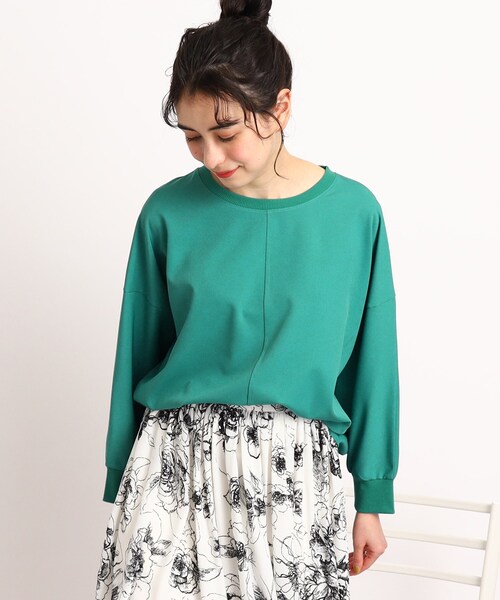 DRESKIP（ドレスキップ）の「◆【さらりと綺麗シルエット】イージーケア リブ切替ドルマンブラウス（シャツ/ブラウス・レディース・グリーン/ピンク系/黄緑系/レモンイエロー/ライトベージュ/ブラック・00）」の21枚目の写真