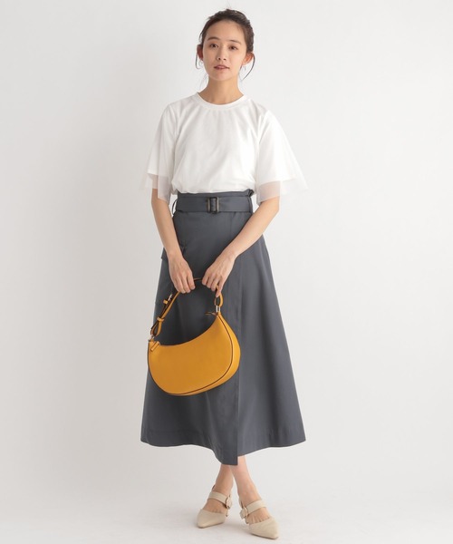 Andemiu(アンデミュウ)の「チュールカサネT189153(Tシャツ/カットソー・レディース・ブラック/オフホワイト/ブルー/アイボリー・FREE)」の6枚目の写真