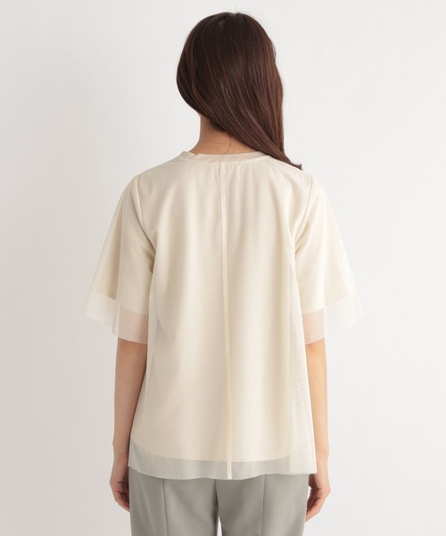 Andemiu(アンデミュウ)の「チュールカサネT189153(Tシャツ/カットソー・レディース・ブラック/オフホワイト/ブルー/アイボリー・FREE)」の13枚目の写真