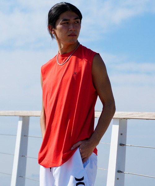 Hurley (ハーレー)の「Hurley/ハーレー ラッシュガード ノースリーブ/バックプリント UVカット 吸汗速乾 23S01MRG04(ラッシュガード・メンズ・オレンジ/ホワイト/ブラック・S/M/L)」の13枚目の写真