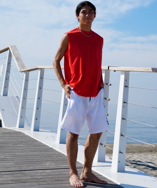 Hurley (ハーレー)の「Hurley/ハーレー ラッシュガード ノースリーブ/バックプリント UVカット 吸汗速乾 23S01MRG04(ラッシュガード・メンズ・オレンジ/ホワイト/ブラック・S/M/L)」の15枚目の写真