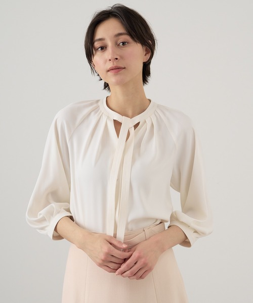 ANAYI（アナイ）の「コンパクトサテンステッチタイ ブラウス（シャツ  