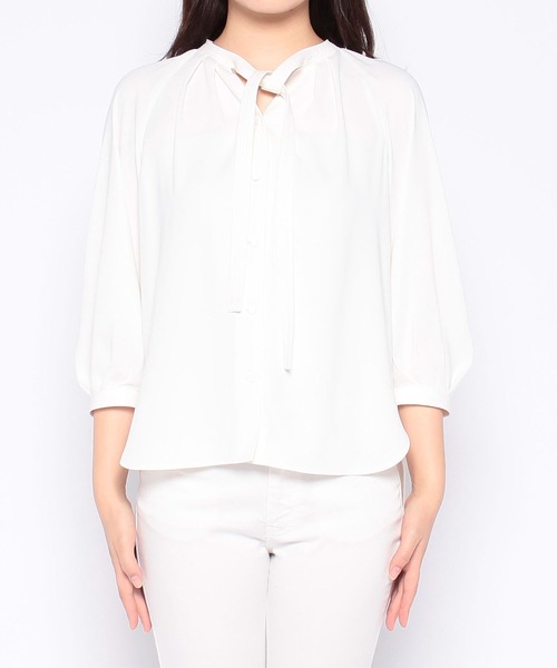 ANAYI（アナイ）の「コンパクトサテンステッチタイ ブラウス（シャツ  