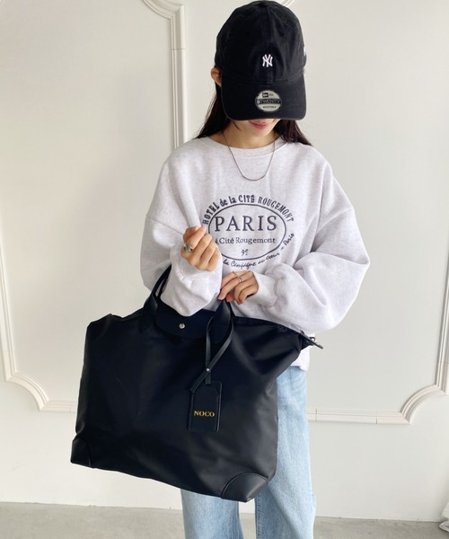 wears（ウェアーズ）の「大容量 無地トラベルボストンバッグ トートバッグ ショルダーバッグ（トートバッグ・レディース・グレイッシュベージュ/ブラック/グレー/ピンク・FREE）」の22枚目の写真