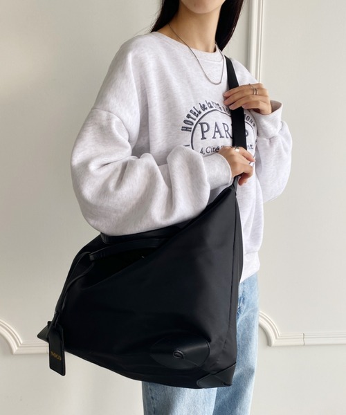 wears（ウェアーズ）の「大容量 無地トラベルボストンバッグ トートバッグ ショルダーバッグ（トートバッグ・レディース・グレイッシュベージュ/ブラック/グレー/ピンク・FREE）」の20枚目の写真