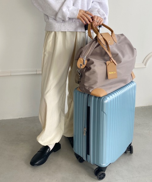 wears（ウェアーズ）の「大容量 無地トラベルボストンバッグ トートバッグ ショルダーバッグ（トートバッグ・レディース・グレイッシュベージュ/ブラック/グレー/ピンク・FREE）」の19枚目の写真