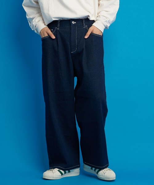 CIAOPANIC TYPY(チャオパニックティピー)の「【S.G.D】ブリーチデニムバルーンパンツ(デニムパンツ・メンズ・インディゴブルー/ネイビー/ブルー/サックスブルー・ONE SIZE)」の1枚目の写真