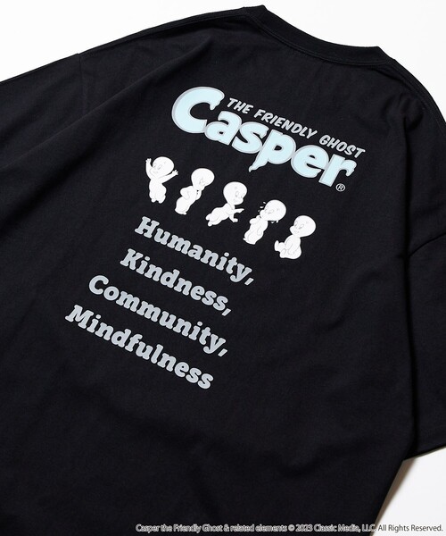 FREAK'S STORE(フリークスストア)の「【限定展開】Casper/キャスパー 別注 ビッグシルエット バックプリント クルーネックTシャツ(Tシャツ/カットソー・メンズ・ダークグリーン/アッシュグレー/ホワイト/ブラック・LARGE/SMALL/MEDIUM)」の3枚目の写真