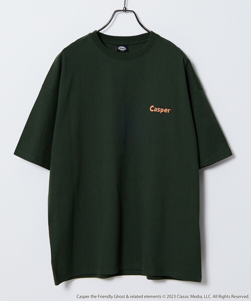 FREAK'S STORE(フリークスストア)の「【限定展開】Casper/キャスパー 別注 ビッグシルエット バックプリント クルーネックTシャツ(Tシャツ/カットソー・メンズ・ダークグリーン/アッシュグレー/ホワイト/ブラック・LARGE/SMALL/MEDIUM)」の14枚目の写真