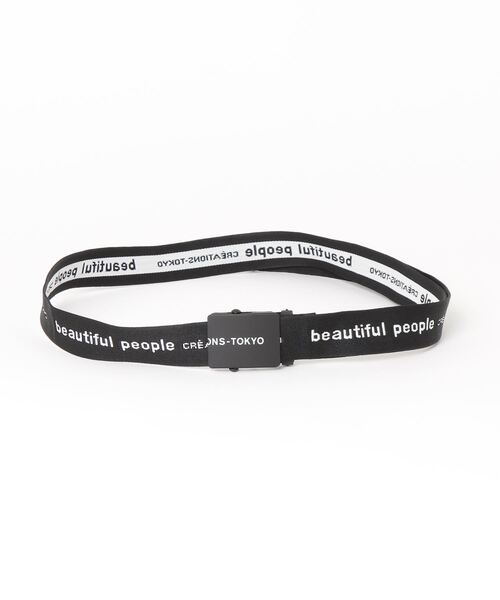 beautiful people logo buckle belt ベルト beautiful people LOGO BUCKLE BELT IN JACQUAR