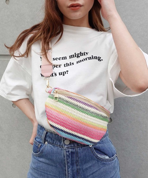 CORNERS（コーナーズ）の「レインボーボディバッグ（ボディバッグ/ウエストポーチ・レディース・ブルー/ピンク・FREE）」の2枚目の写真