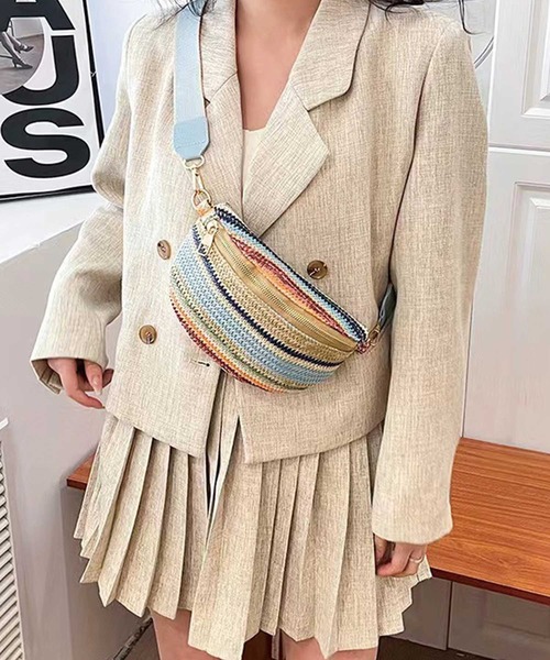 CORNERS（コーナーズ）の「レインボーボディバッグ（ボディバッグ/ウエストポーチ・レディース・ブルー/ピンク・FREE）」の9枚目の写真