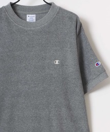 Champion/チャンピオン コットンUSA パイル ロゴワッペン ワンポイント刺繍 半袖Tシャツ/無地T/レディース メンズ