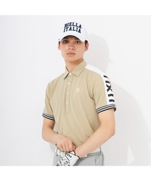 FILA GOLF/フィラゴルフ ゴルフウェア 吸汗速乾 UVカット 切替ライン ハーフボタンダウン 半袖 シャツ ポロシャツ