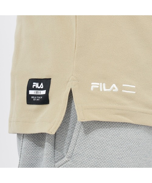 FILA GOLF(フィラゴルフ )の「FILA GOLF/フィラゴルフ ゴルフウェア 吸汗速乾 UVカット 切替ライン ハーフボタンダウン 半袖 シャツ ポロシャツ(ポロシャツ・メンズ・ホワイト/ブラック/ベージュ/ピンク・M/L/LL/3L)」の18枚目の写真