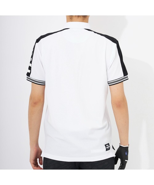 FILA GOLF(フィラゴルフ )の「FILA GOLF/フィラゴルフ ゴルフウェア 吸汗速乾 UVカット 切替ライン ハーフボタンダウン 半袖 シャツ ポロシャツ(ポロシャツ・メンズ・ホワイト/ブラック/ベージュ/ピンク・M/L/LL/3L)」の10枚目の写真