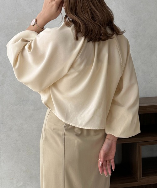 apres jour clair(アプレジュールクレア)の「【apres jour clair】ロングスリーブボレロブラウス【ZOZOTOWN限定アイテム】(シャツ/ブラウス・レディース・アイボリー/ベージュ・フリー/X-LARGE)」の6枚目の写真