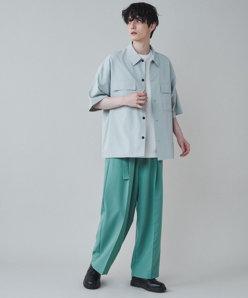 LUCY（ルーシー）の「LUCY/【セットアップ対応】イージーケア フラップポケットBIGシャツ（シャツ/ブラウス・メンズ・ブラック/ブルー/ライトグレー/ブラック系その他・MEDIUM/LARGE）」の7枚目の写真