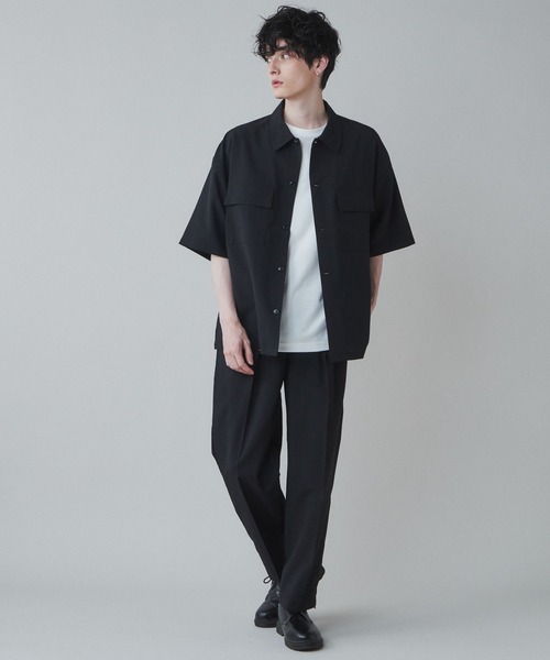 LUCY（ルーシー）の「LUCY/【セットアップ対応】イージーケア フラップポケットBIGシャツ（シャツ/ブラウス・メンズ・ブラック/ブルー/ライトグレー/ブラック系その他・MEDIUM/LARGE）」の5枚目の写真