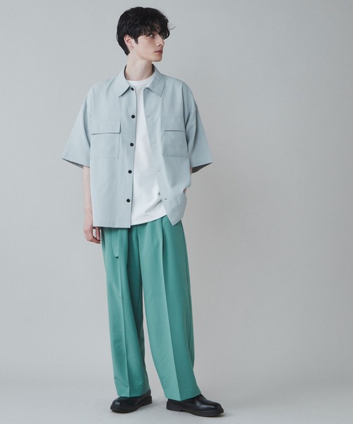 LUCY（ルーシー）の「LUCY/【セットアップ対応】イージーケア フラップポケットBIGシャツ（シャツ/ブラウス・メンズ・ブラック/ブルー/ライトグレー/ブラック系その他・MEDIUM/LARGE）」の15枚目の写真