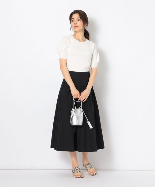 NOLLEY’S Sophi（ノーリーズソフィ）の「《手洗い可能》シャィニーパフショルショートスリーブプルオーバーニット（ニット/セーター・レディース・ベージュ/オフホワイト/サックスブルー/ベビーピンク・38）」の18枚目の写真