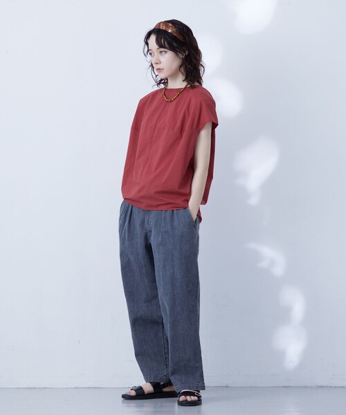 J.PRESS YORK STREET(ジェイプレスヨークストリート)の「【WOMEN】ドルマンブラウス(シャツ/ブラウス・レディース・グレー系/ネイビー系/レッド系/ライトグレー系/ブルー系・F)」の12枚目の写真