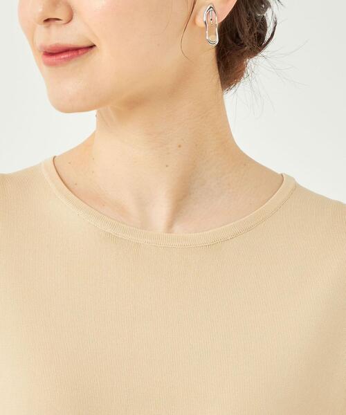 キリカエニットフレアショートスリーブワンピース-ウォッシャブル-