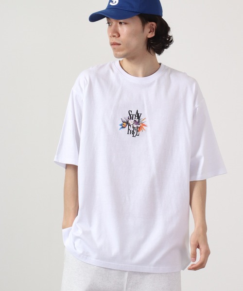 RE730(アールイーセブンサーティー)の「RE730 ビッグシルエット半袖Tシャツ(Tシャツ/カットソー・メンズ・ホワイト系1/ブラック系1/ブルー系1/ホワイト/ブラック/ターコイズブルー・M/L/XL)」の7枚目の写真