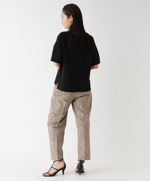 OPAQUE.CLIP（オペークドットクリップ）の「◆ボートネックサイドスリットカットソー【洗濯機洗い可】（Tシャツ/カットソー・レディース・ライトベージュ/ブラック/ダークグリーン/オフホワイト・40/42/38）」の17枚目の写真