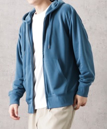 NAVY 裏毛ジップアップスウェットパーカー