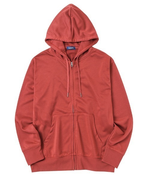 NAVY（ネイビー）の「NAVY 裏毛ジップアップスウェットパーカー（パーカー・メンズ・グレー/グリーン/ブルー/ホワイト/レッド/ブラック・M/L/XL）」の9枚目の写真