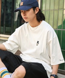 MONO-MART（モノマート）の「アニマル レトロ刺繍 ビッグシルエット半袖Tシャツ（Tシャツ/カットソー・メンズ）」