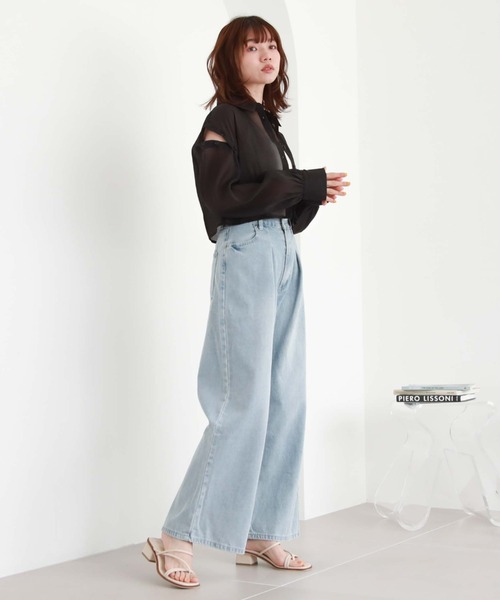 archives(アルシーヴ)の「シアーマルチWAY袖取外しシャツ(シャツ/ブラウス・レディース・ブルー/アイボリー/ブラック/ピンク・MEDIUM)」の19枚目の写真