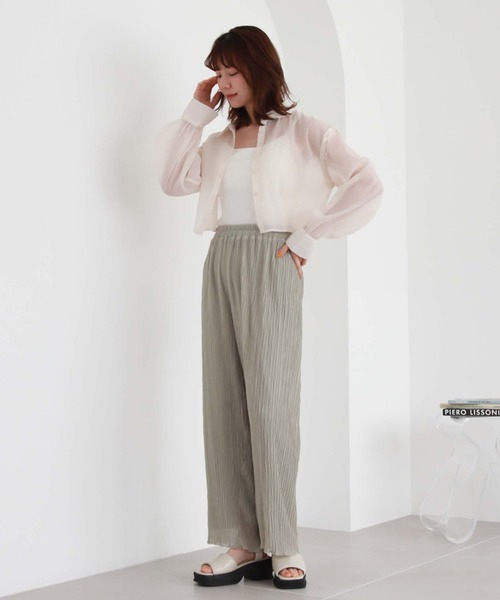 archives(アルシーヴ)の「シアーマルチWAY袖取外しシャツ(シャツ/ブラウス・レディース・ブルー/アイボリー/ブラック/ピンク・MEDIUM)」の10枚目の写真